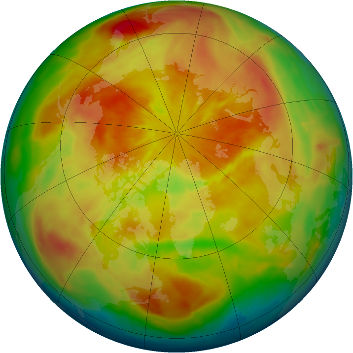 Arctic ozone map for 24 March 2013